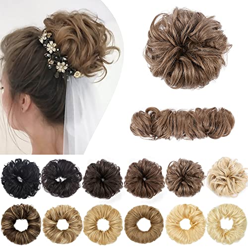 New 100% Human Hair Messy Bun Wrap Extensions for Chic Updos, Natural Look, Easy Application