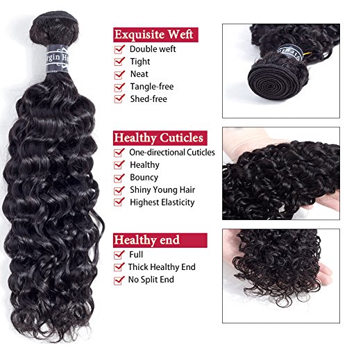 100% Remy Human Hair Weave Bundles Choose Your Length Natural Black - Image 3