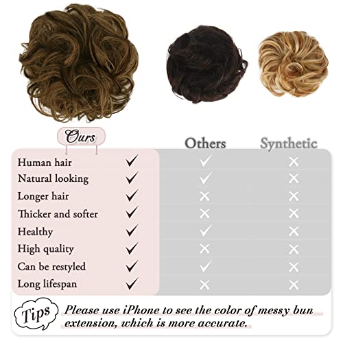 Natural Clip-In Human Hair Bun and Ponytail Extension for Effortless Styling 20 Inch - Image 3