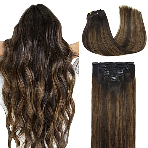 18 Inch Long Human Hair Clip-In Extensions, Various Colors and Styles