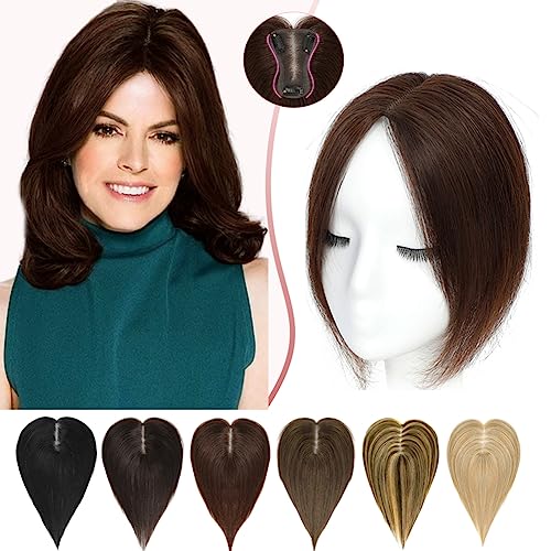 Natural Human Hair Clip-In Toppers for Full Volume and Natural Coverage Diverse Shades