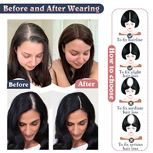 Natural Human Hair Clip-In Toppers for Full Volume and Natural Coverage Diverse Shades - Image 5