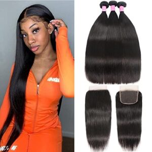 10A 5x5 Inch Brown Human Hair Swiss Lace Closure for Natural Weaving