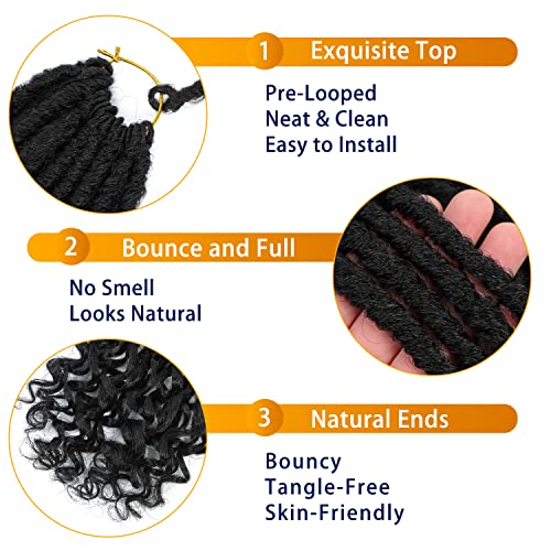 24 Inch 14 Strand Human Hair Crochet Faux Locs for Natural Styles - Image 3