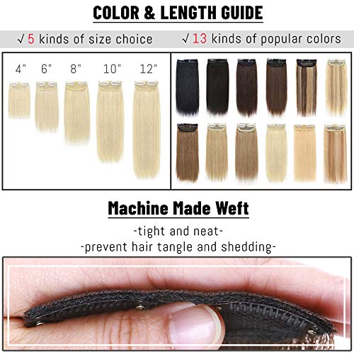 Natural Look 20 Inch Human Hair Clip-In Crown Extension for Costumes and Special Events - Image 4