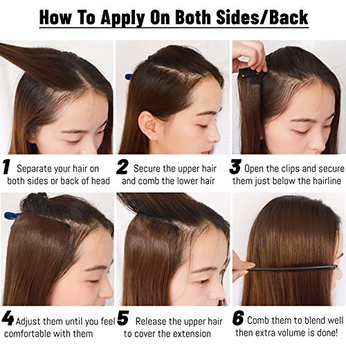 Natural Look 20 Inch Human Hair Clip-In Crown Extension for Costumes and Special Events - Image 9