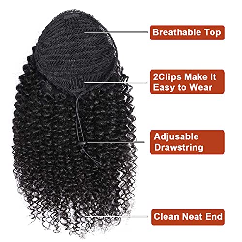 20-Inch Natural Look Human Hair Drawstring Ponytail Extensions for Effortless Styling - Image 5