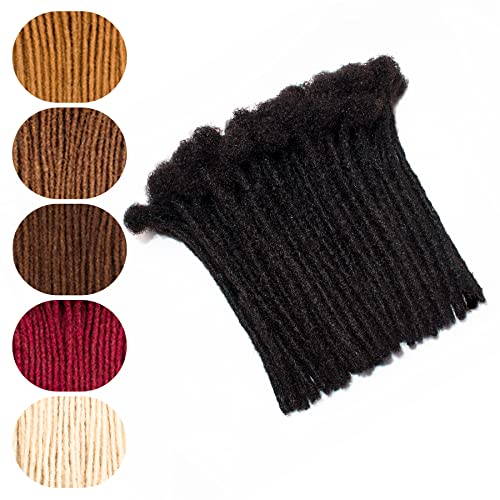 Natural Brown Human Hair Dreadlock Extensions 20 Inches Long for Full Styles