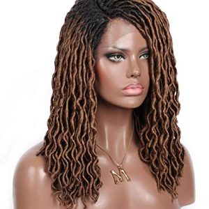 24 Inch Soft Lightweight Human Hair Dreadlock Wig for Women Natural Look