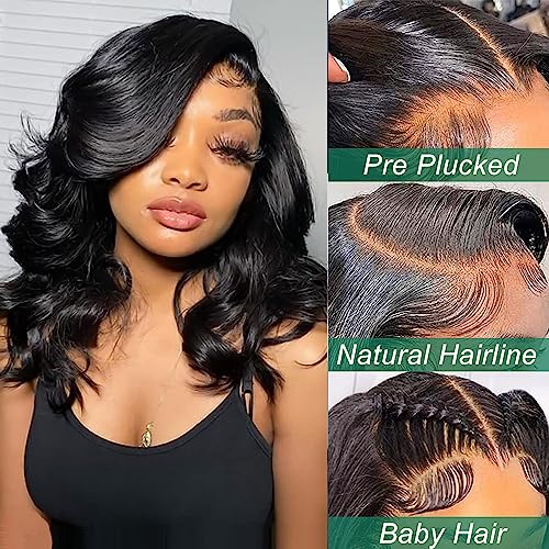 Human Hair Lace Front Bob Wig for Women, 12-inch Length, Natural Appearance - Image 4