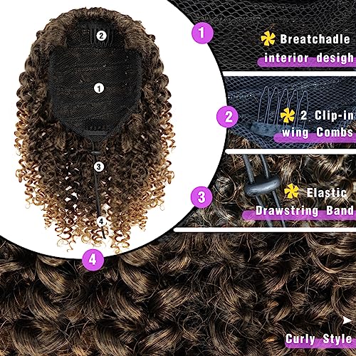 18 Inch 130g Dark Brown Clip-In Human Hair Ponytail Extension - Image 4