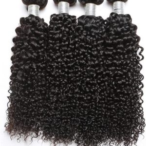 100% Remy Human Hair Kinky Curly Weave Bundles 3 PCS Natural Look