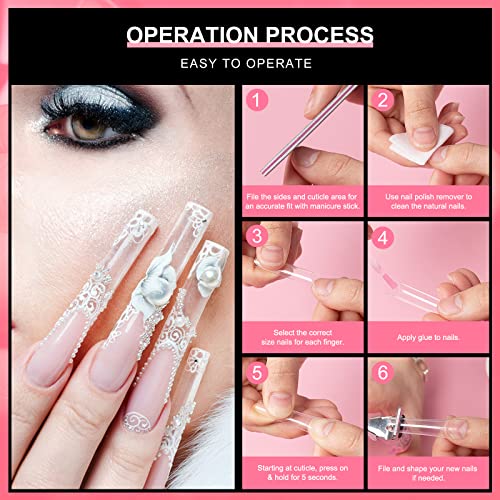 Large Vibrant Acrylic Nails - Set for Stunning, Versatile Manicures - Image 3