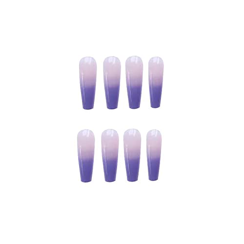 Lavender Coffin Acrylic Nails - 24 Piece Long Lasting Stylish Manicure Set - Image 4