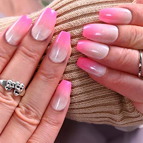 Light Pink Coffin Acrylic Nails