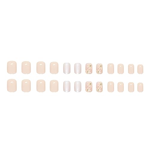 Light Yellow Acrylic Nails 24 Piece Set for Stylish Easy Manicures - Image 2