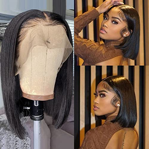 **10 Inch 100% Human Hair Bob Wigs - Natural Black - Ready to Ship** - Image 2