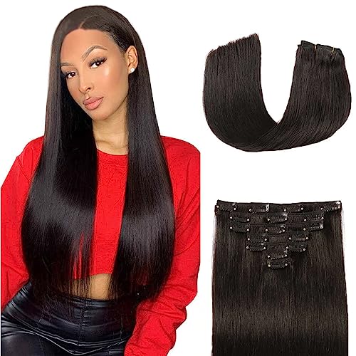 Premium 18-Inch Local Human Hair Clip-In Extensions for Instant Volume and Length