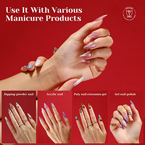 Clear Finish Long Almond Acrylic Nails for Elegant Nail Art, 24 Piece Set - Image 6