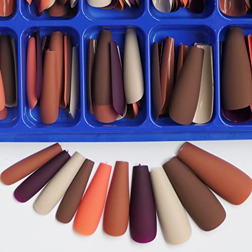 24 Piece Long Coffin Acrylic Nails Kit Durable & Stylish for DIY Nail Art - Image 4