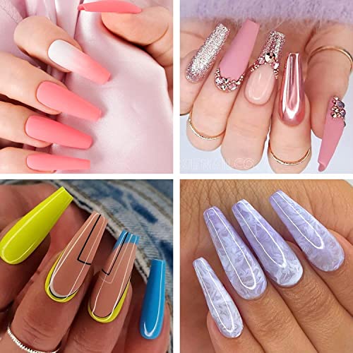 Long Coffin Acrylic Nails - Image 3