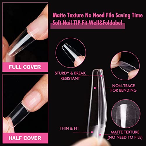 Long Coffin Acrylic Nails - Image 4