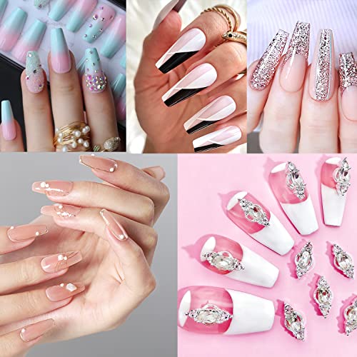 Long Coffin Acrylic Nails - Image 2