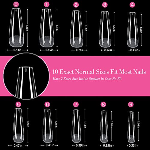 Long Coffin Acrylic Nails - Image 7