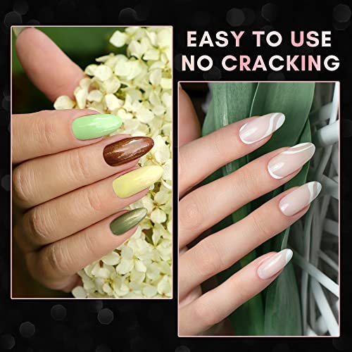 24pc Long Round Acrylic Nails for Salon-Quality Manicure, Durable & Stylish - Image 6