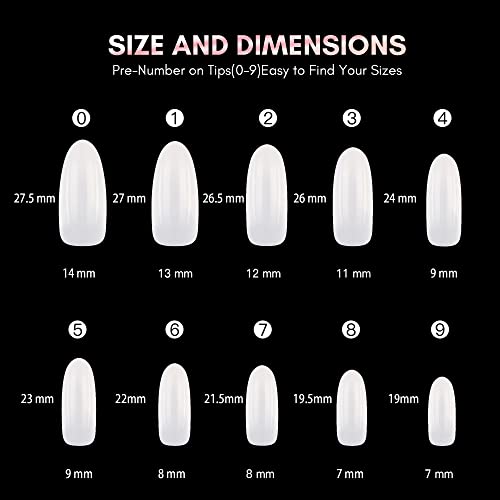 24pc Long Round Acrylic Nails for Salon-Quality Manicure, Durable & Stylish - Image 2