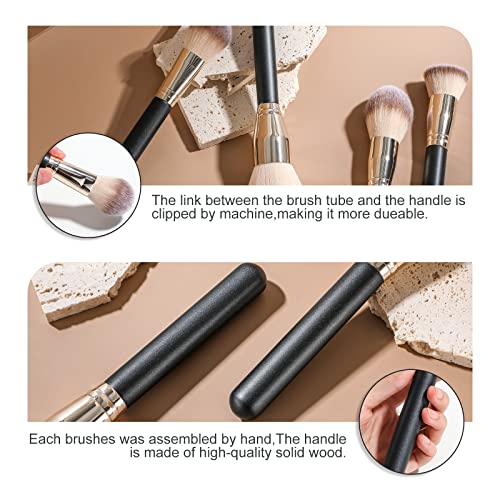 Luxury Mac Foundation Brush Set 5 Piece for Flawless Makeup Application - Image 3