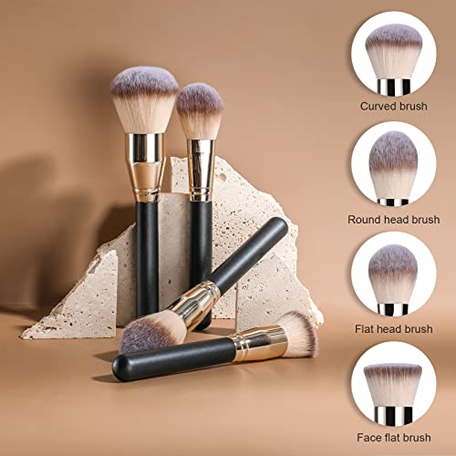 Luxury Mac Foundation Brush Set 5 Piece for Flawless Makeup Application - Image 2