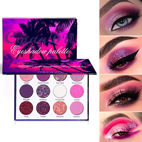 Mac Purple Eyeshadow Palette 12 Vibrant Shades Bold Makeup Looks New - Image 6