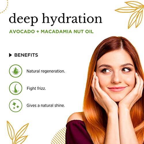 Macadamia Oil Leave-In Conditioner 8 oz Nourishing, Shine-Enhancing with Moisture Boost - Image 3
