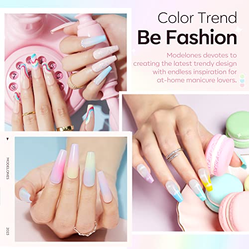 Macaron Gel Nail Polish Set 6 Vibrant Colors Long-Lasting Manicure - Image 4