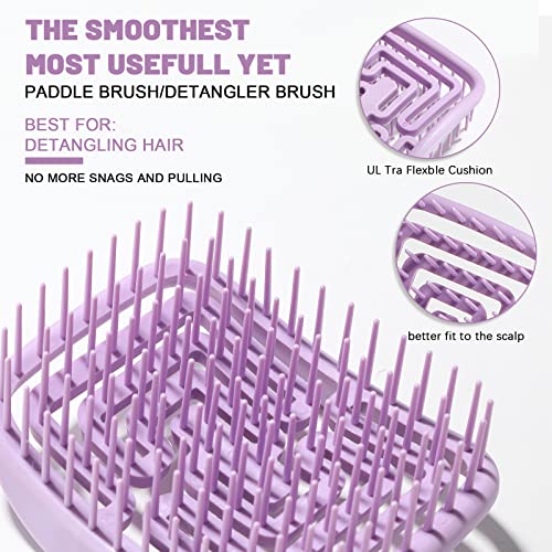 Flexible Manta Hair Brush for All Hair Types with Soft Touch Handle Large - Image 2