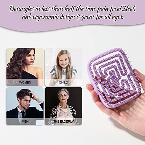 Flexible Manta Hair Brush for All Hair Types with Soft Touch Handle Large - Image 5