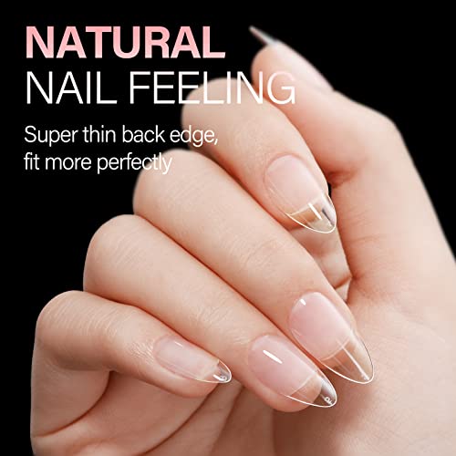 Matte Almond Acrylic Nails Set Durable Stylish 100 Piece Kit - Image 3