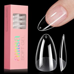 Matte Almond Acrylic Nails Set Durable Stylish 100 Piece Kit