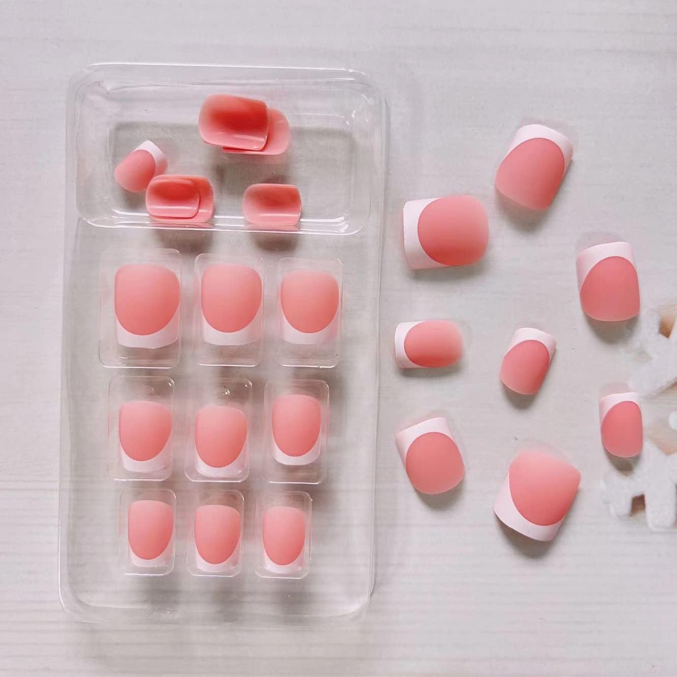 Matte Pink Acrylic Nails - Image 4