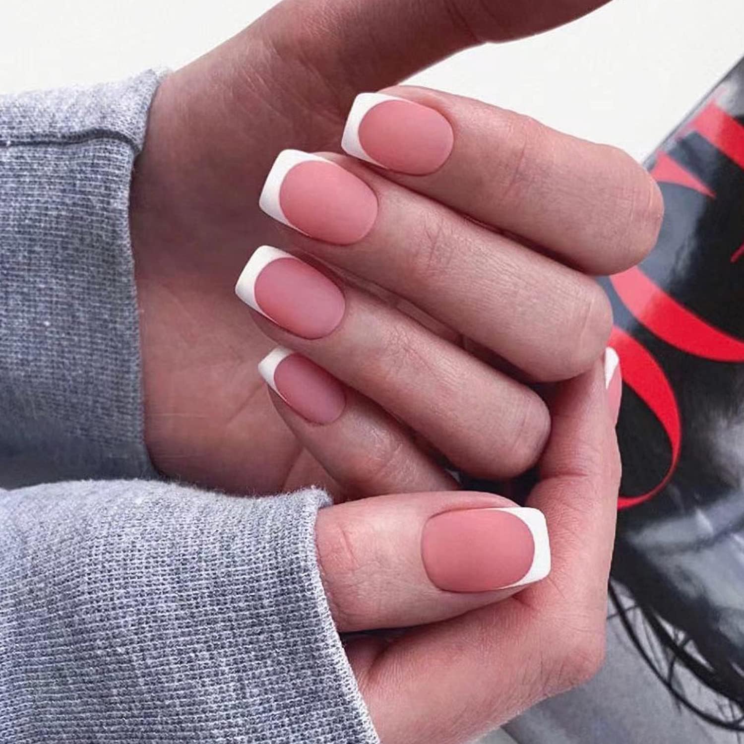 Matte Pink Acrylic Nails