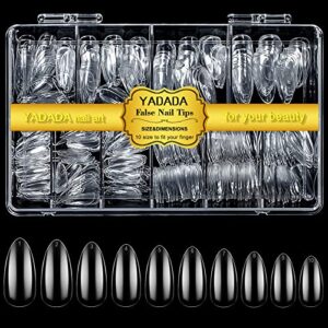 Medium Almond Acrylic Nail Extension Kit - 20 Piece Set Durable & Stylish