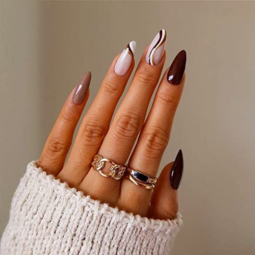 Medium Almond Acrylic Nail Extension Kit - 20 Piece Set Durable & Stylish - Image 4