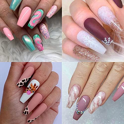 24 Piece Medium Coffin Acrylic Nail Set for Chic Manicures - Image 3