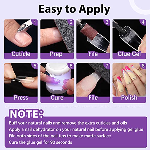 24 Piece Medium Coffin Acrylic Nail Set for Chic Manicures - Image 2