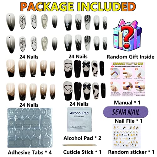 Medium Length Coffin-Shaped Acrylic Nail Tips for Elegant Manicures 100 Count - Image 6