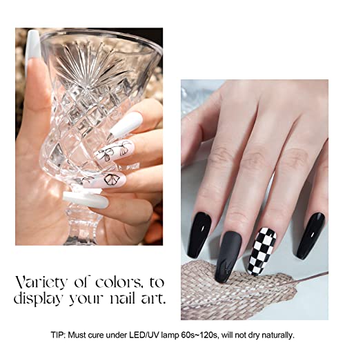 Classic Elegance: 6 Color Mono-chrome Nail Polish Set for Timeless Style - Image 3