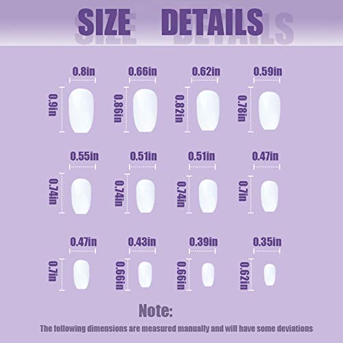 24 Piece Monochrome Acrylic Nail Set for Stylish Long-Lasting Manicures - Image 4