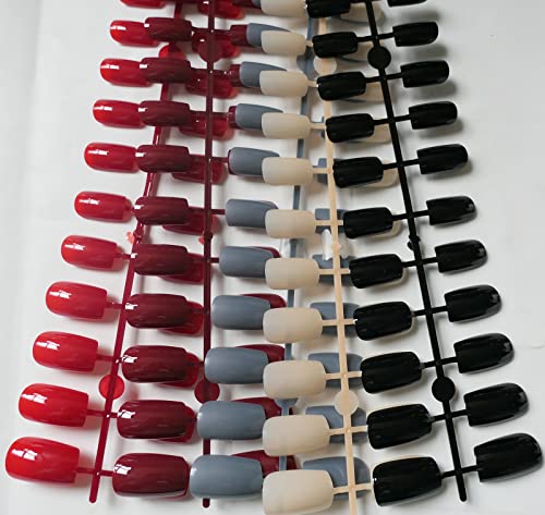 24-Piece Multicolored Acrylic Nails Set for Fashionable Nail Art Designs - Image 4