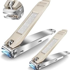 Sharp Stainless Steel Nail Clippers with Easy Grip Handle for Effortless Grooming